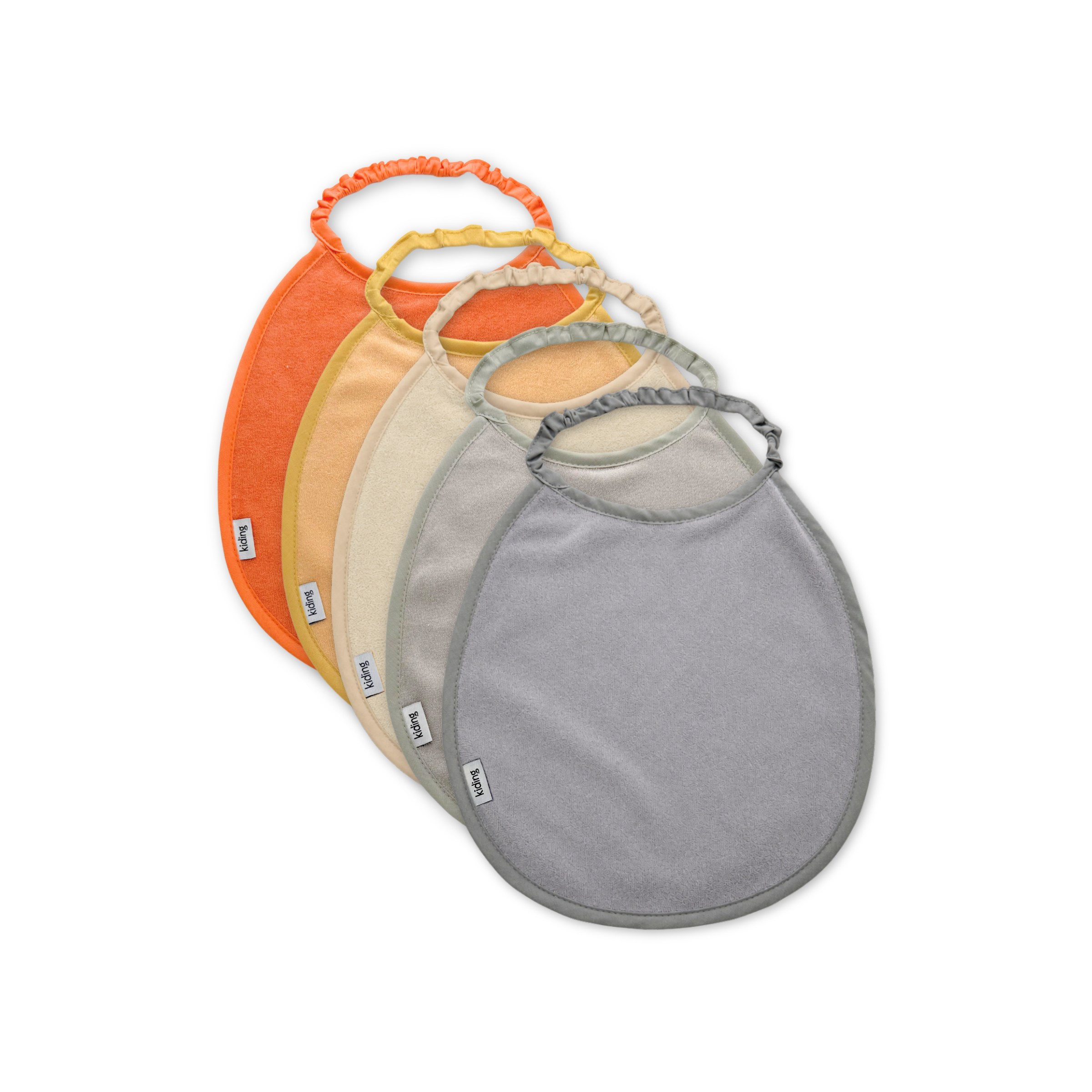 Bibs with elastic - Set of 5