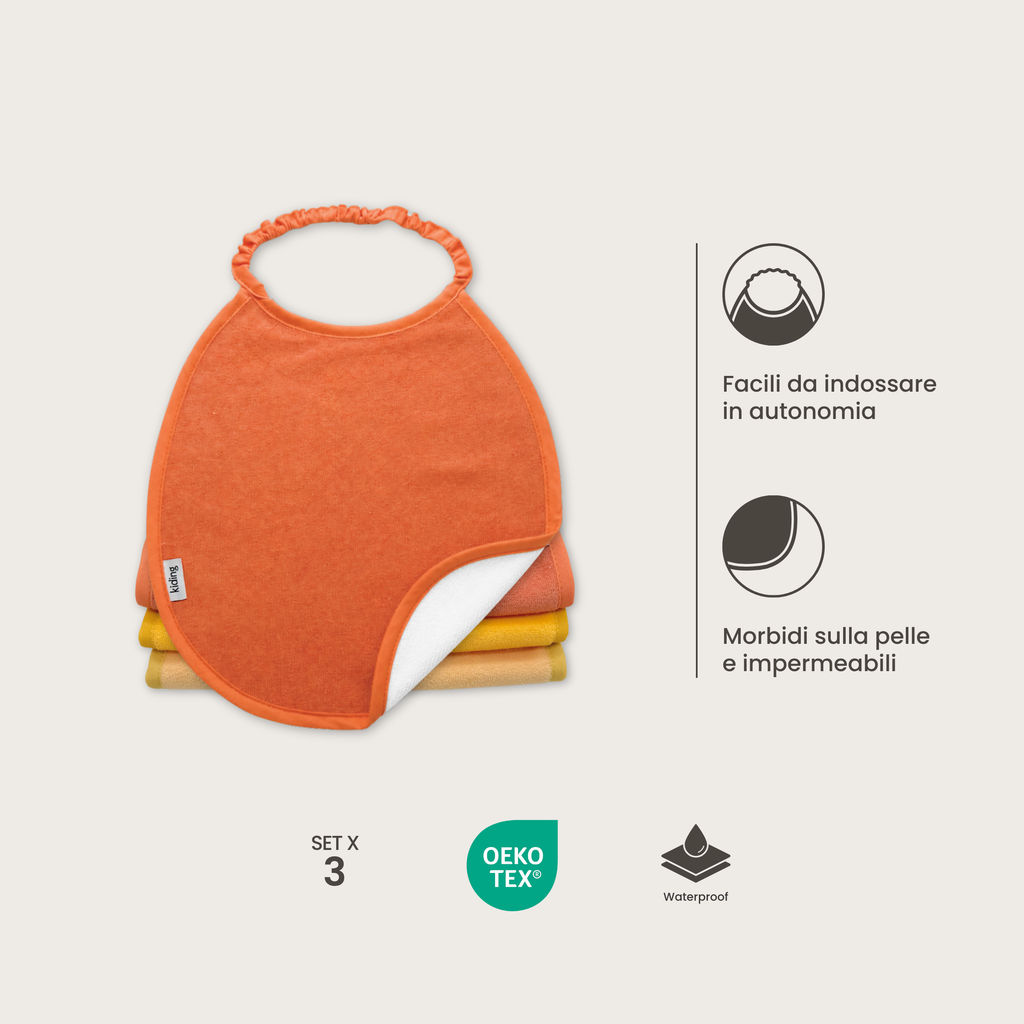 Bibs with elastic - Set of 3