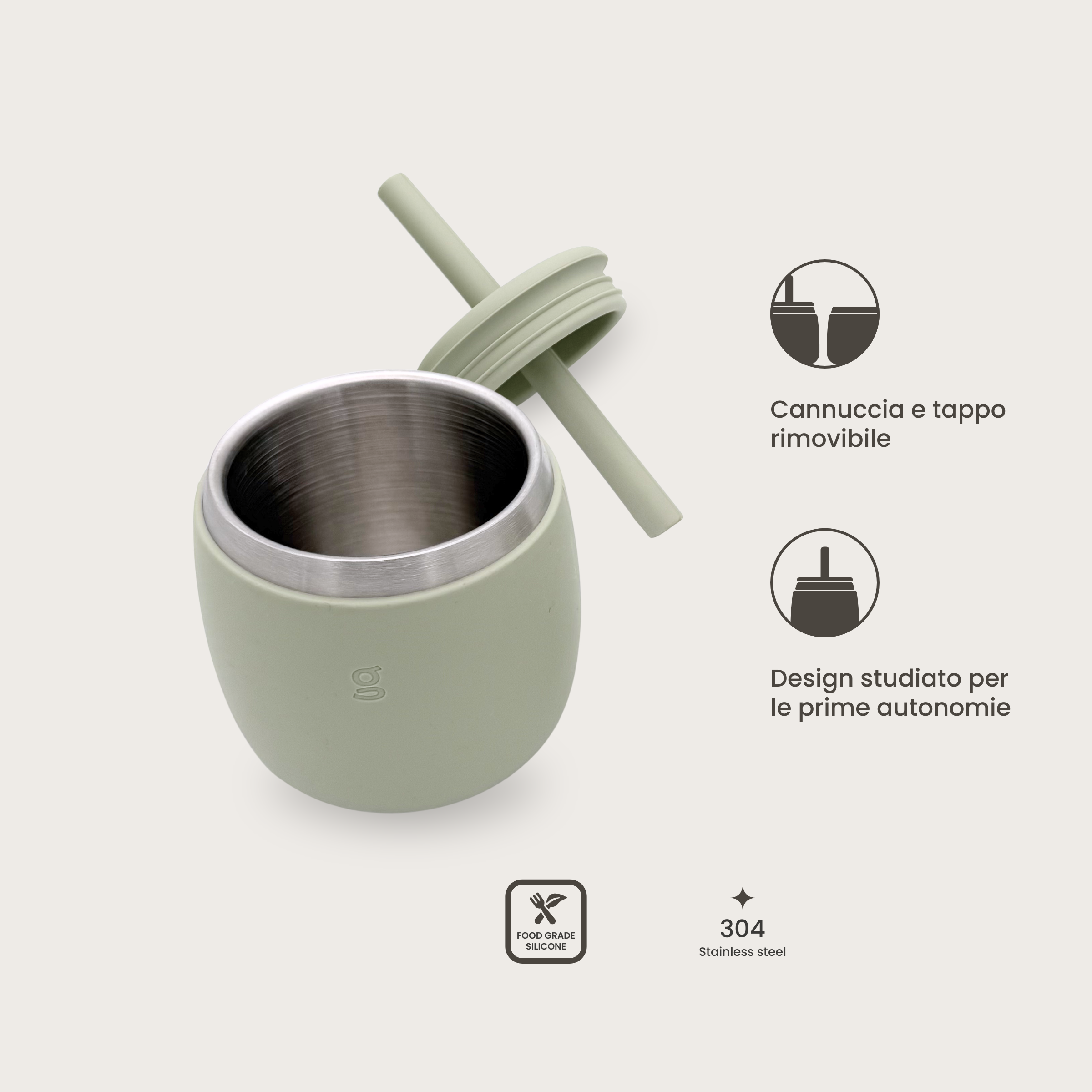 Glass with straw