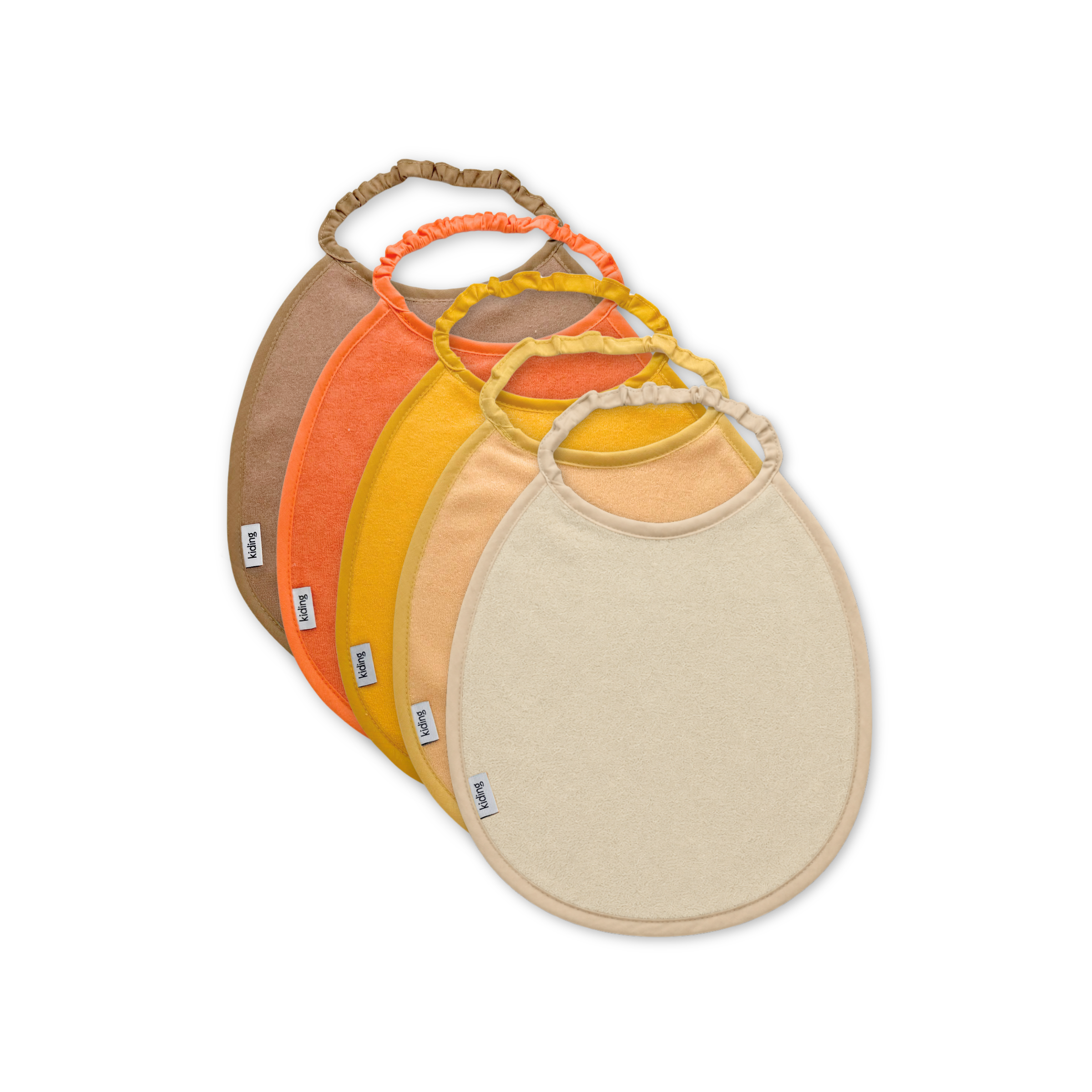 Bibs with elastic - Set of 5