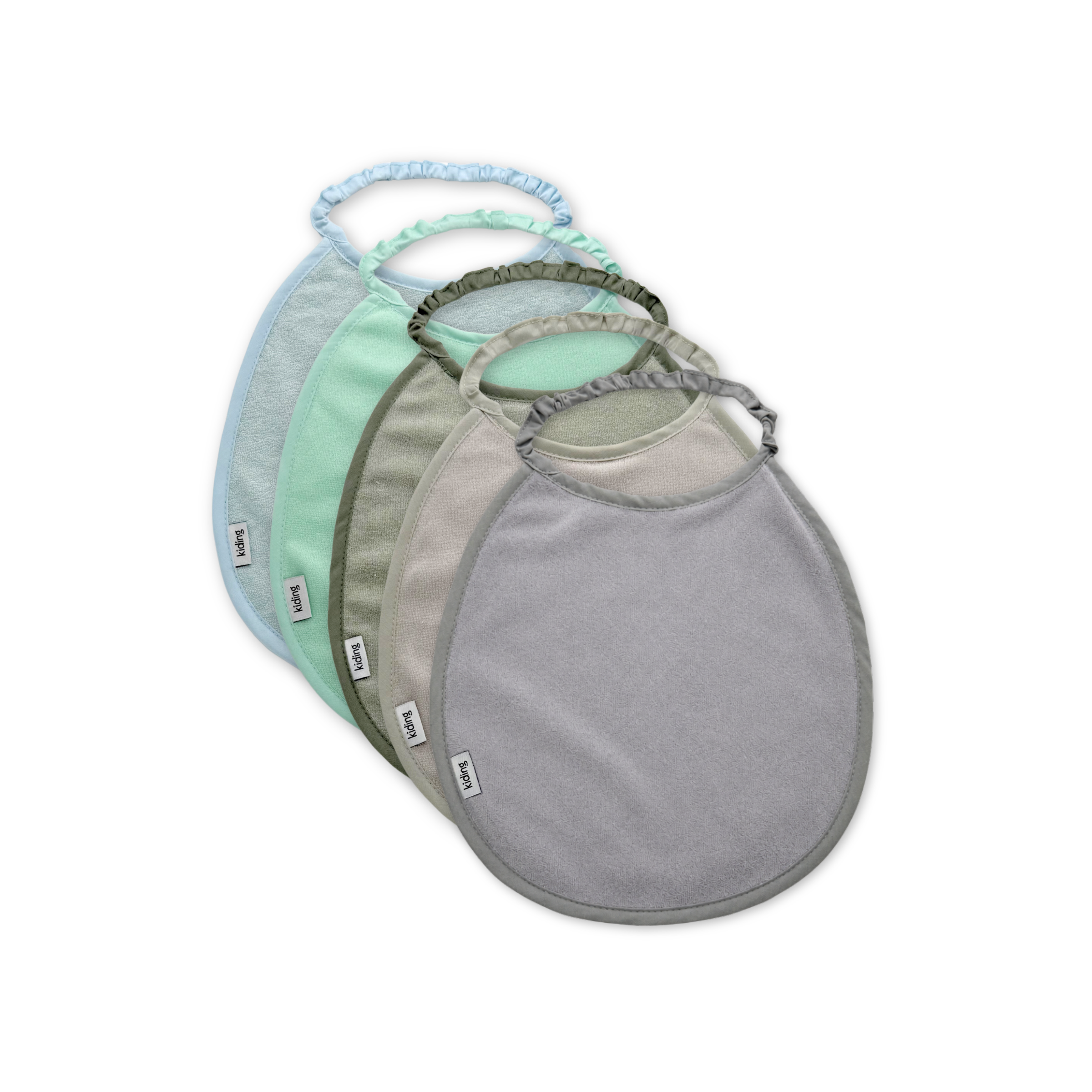 Bibs with elastic - Set of 5